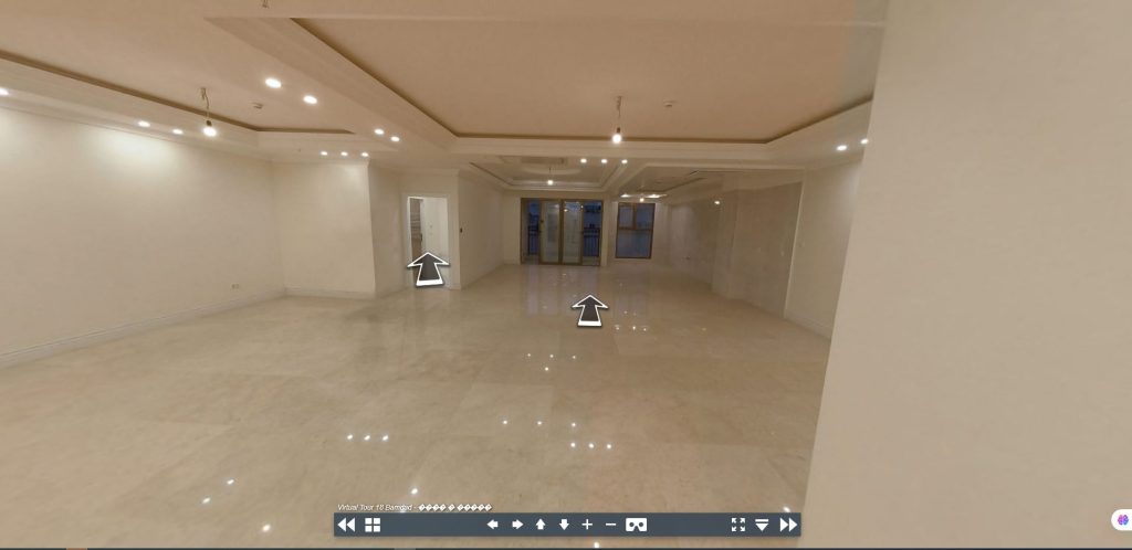 عکاسی 360 درجه ثنا رسانه - پروژه واحد آپارتمانی بامداد - شهرک غرب